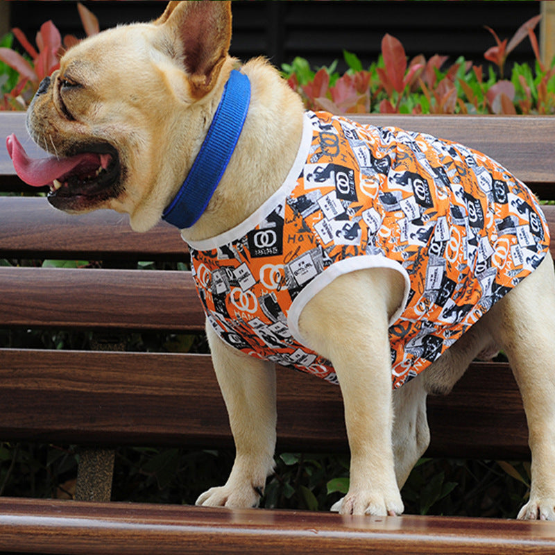 Maglia Smanicata per Bulldog - Cotone Morbido e Traspirante