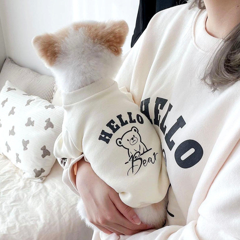 Dog Hoodie "Hello Bear!" - Style and comfort for your four-legged friend