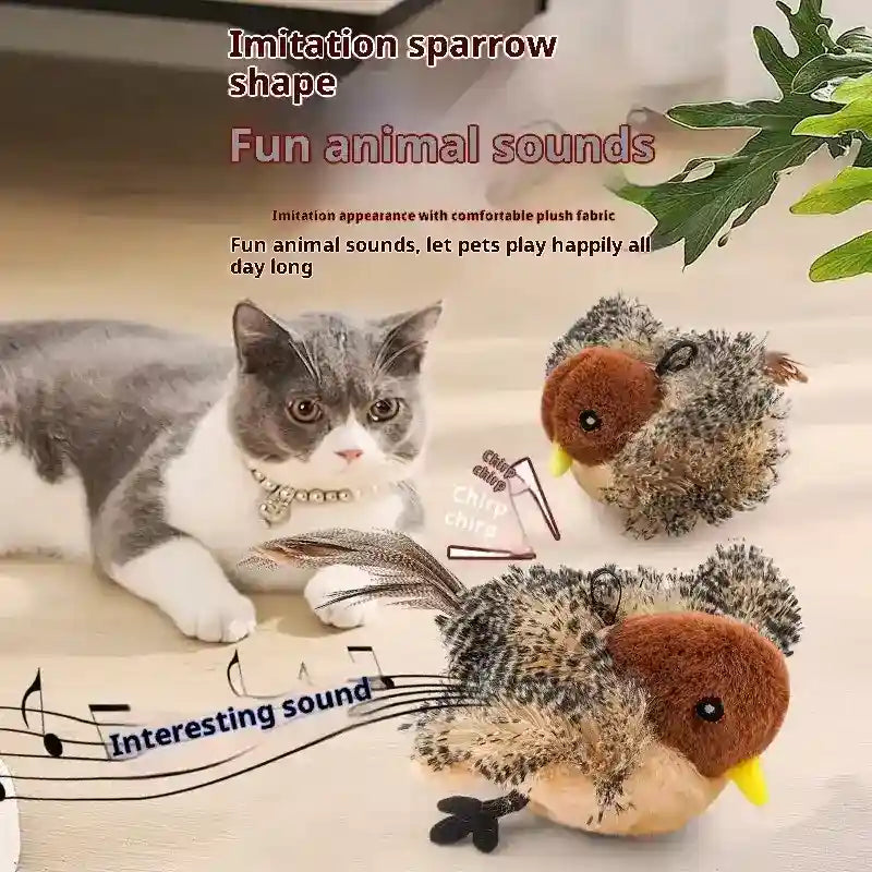 猫用インタラクティブUSBバード - 音と動き
