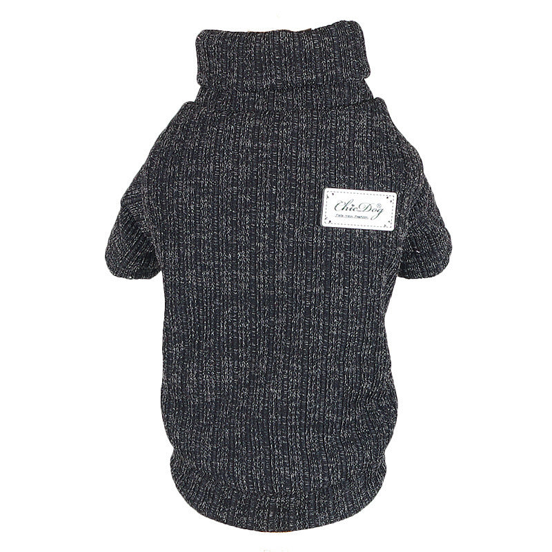 "Chic Dog" Dog Sweater with Elasticated High Neck