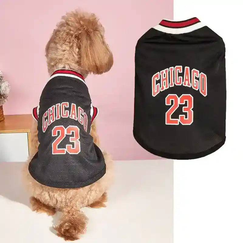 Maglia Basket Cani Chicago 23 Smanicata Traspirante by Dog Moda
