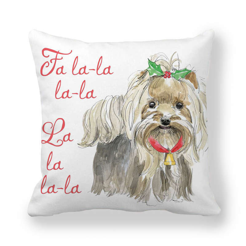 Fodera Cuscino Natale Cani - Decorazione Casa 45x45cm
