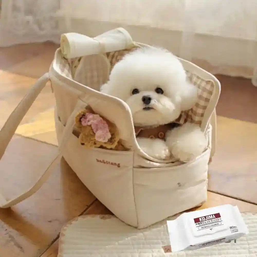 Trasportino Cani Gatti Fondo Rigido Similpelle Doppia Zip by Dog Moda