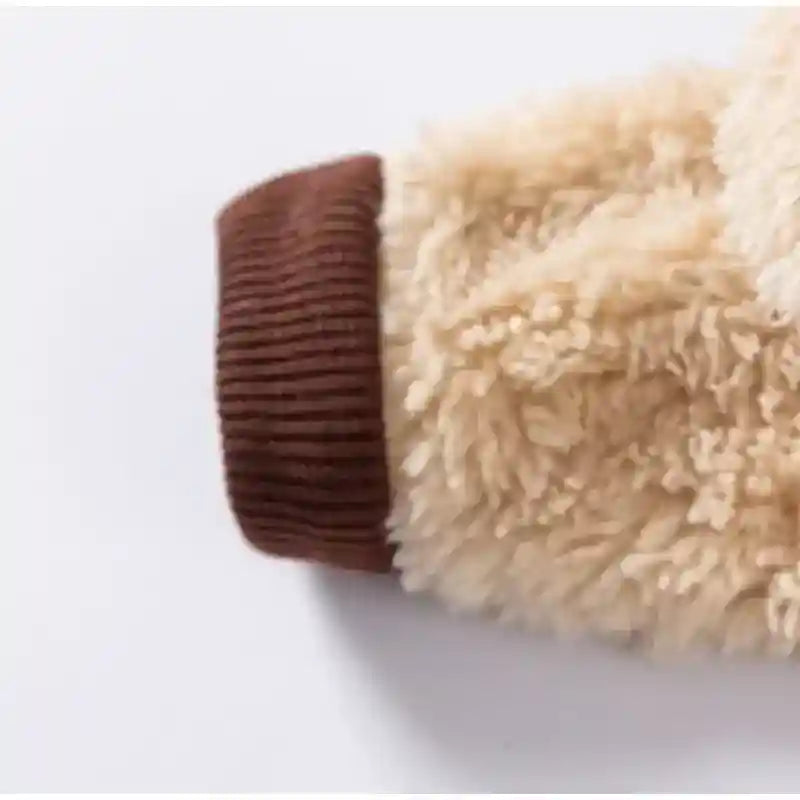 Mono Fuzzy Bordado de Frutas para Perros - Suave y Cálido