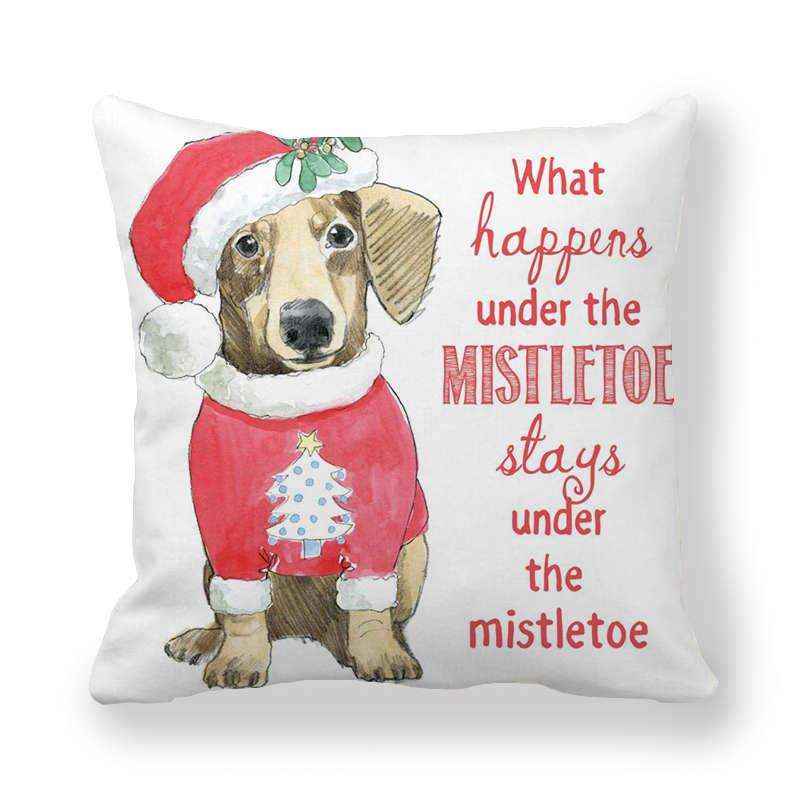 Fodera Cuscino Natale Cani - Decorazione Casa 45x45cm by Dog Moda