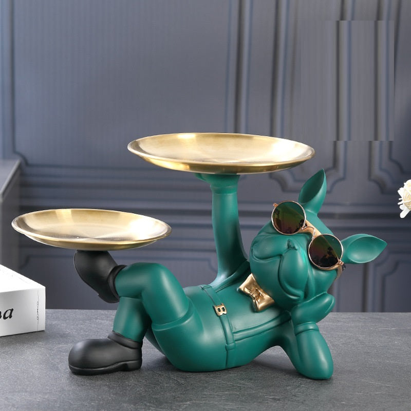 Statua Bulldog Svuotatasche Decorativo – Portachiavi e Portamonete per Ingresso | DogModa