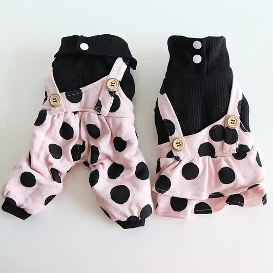 Cappotto Cani Pile Rosa Pois - Salopette o Gonna by Dog Moda