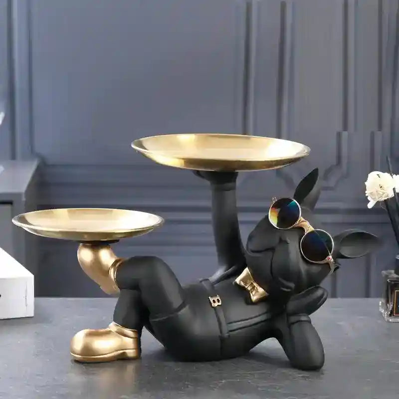 Statua Bulldog Svuotatasche Decorativo – Portachiavi e Portamonete per Ingresso | DogModa by Dog Moda