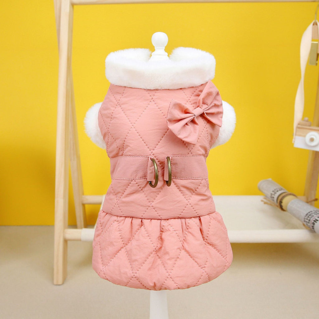 Cappottino Pile Cane Maltese Smantito | Caldo Smanicato con Fiocco