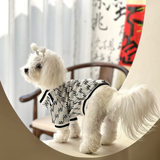Maglia "Whitepine" per Cani – Design Astratto Bianco o Nero