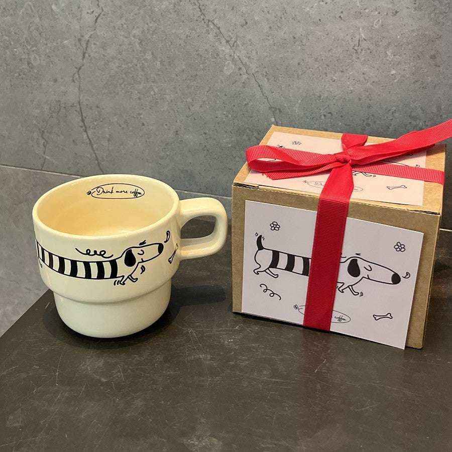Tazza Bassotto in Ceramica con Sottotazza – Idea Regalo Perfetta