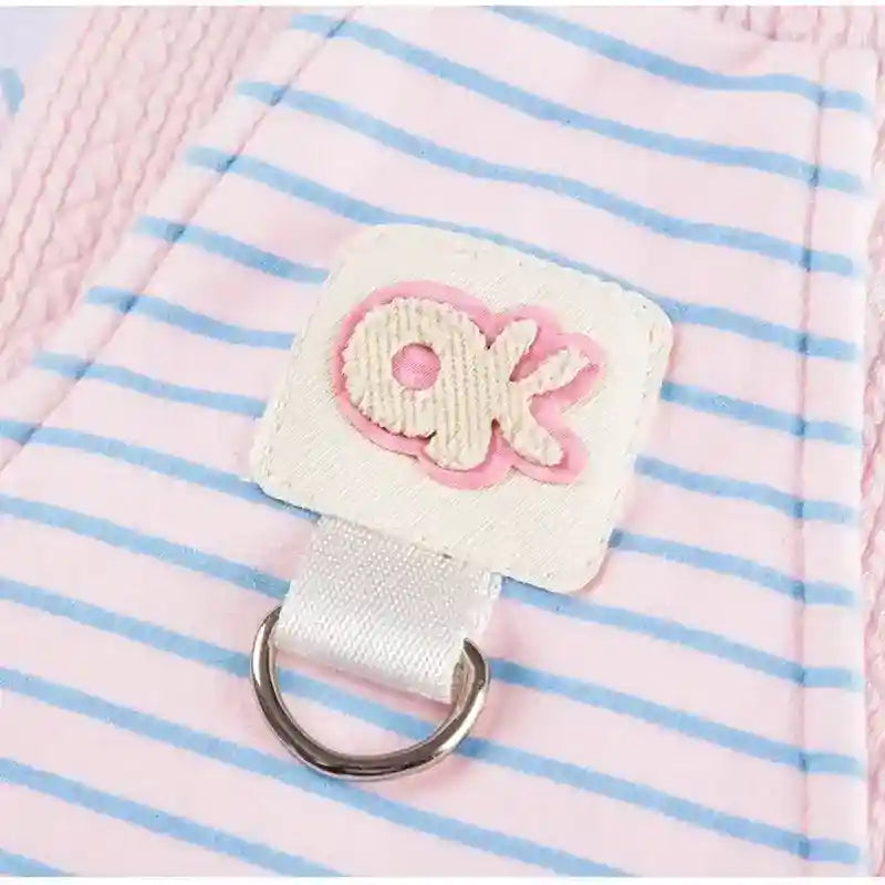 犬用ストライプ柄セーター ハーネスリング付き - OKスタイル