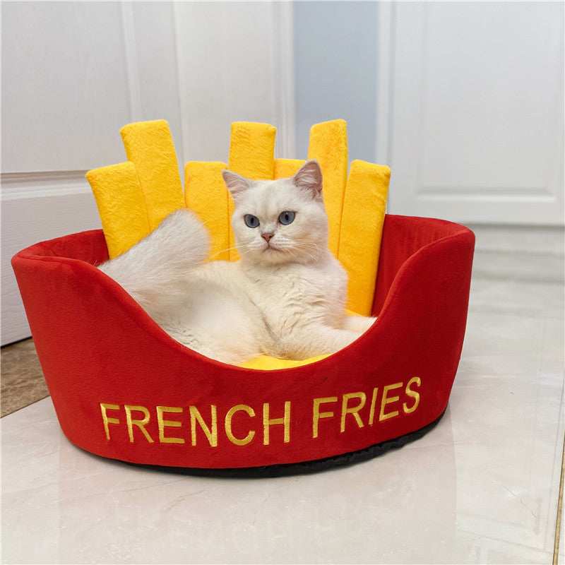 Lettino per cani e gatti "Hamburger Patatine fritte"