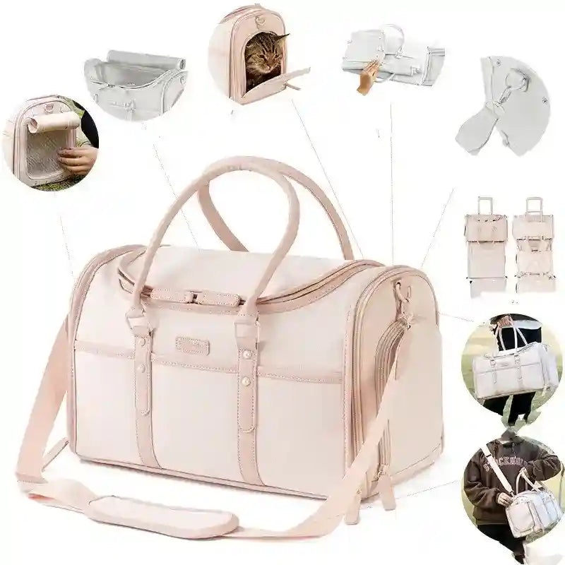 Borsa Trasportino Lusso Pieghevole Cani Gatti | Similpelle "Dorothy" by Dog Moda