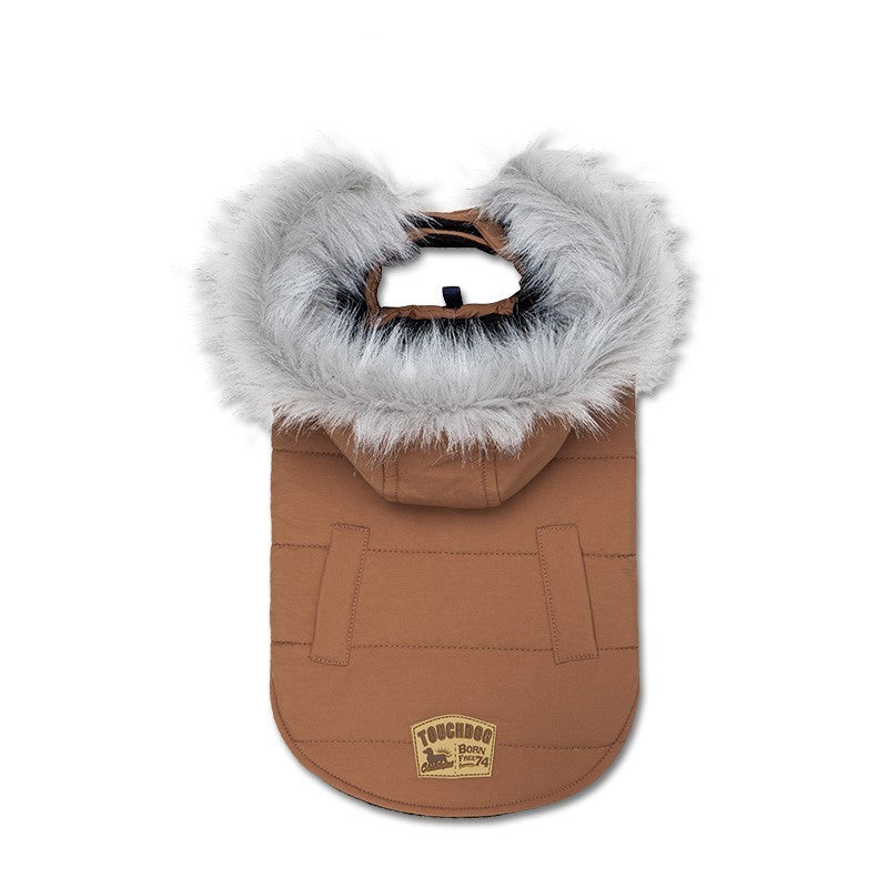 Cappottino per cani imbottito in pile con cappuccio TouchDog