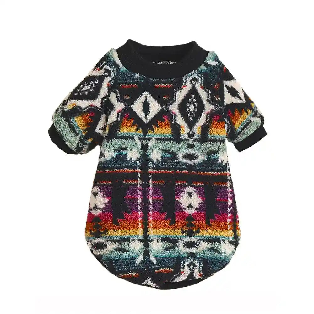 Felpa Pile Sherpa Cani - Stile Etnico Caldo e Morbido by Dog Moda