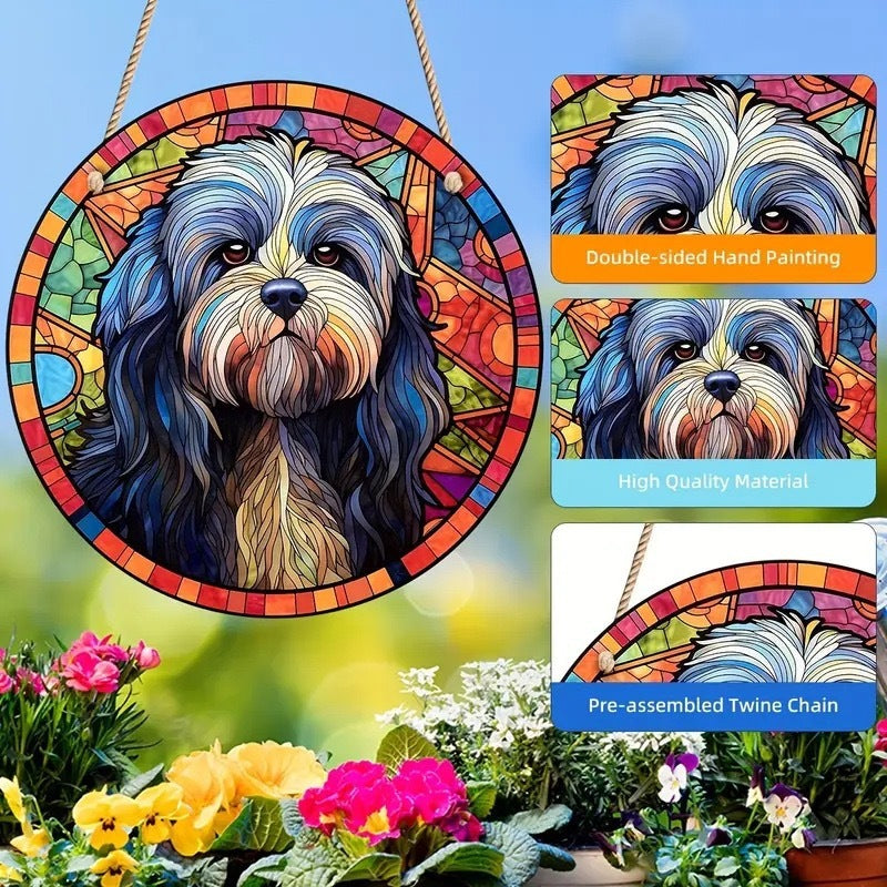 Pendaglio Cani Colorato con Catenella - Diverse Razze