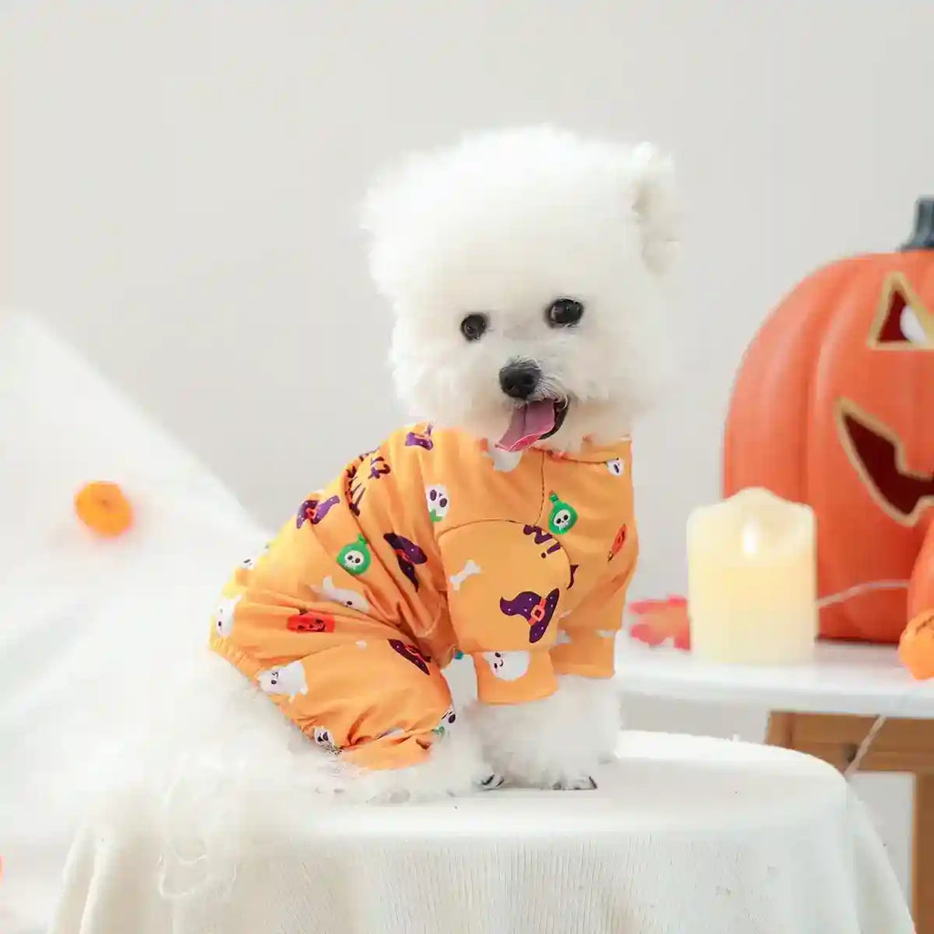 伸縮性4足犬用つなぎ - 冬用パジャマ