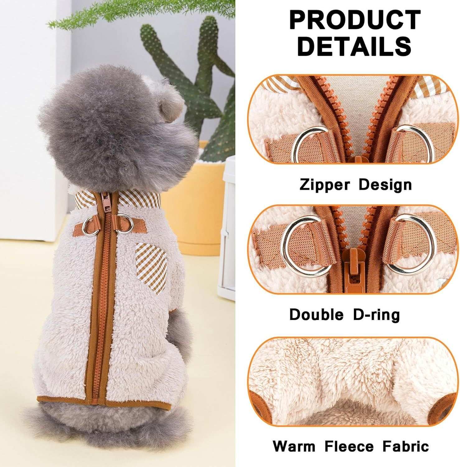 Fleece Jumpsuit for Chihuahua Dogs and More Model "Diamond"