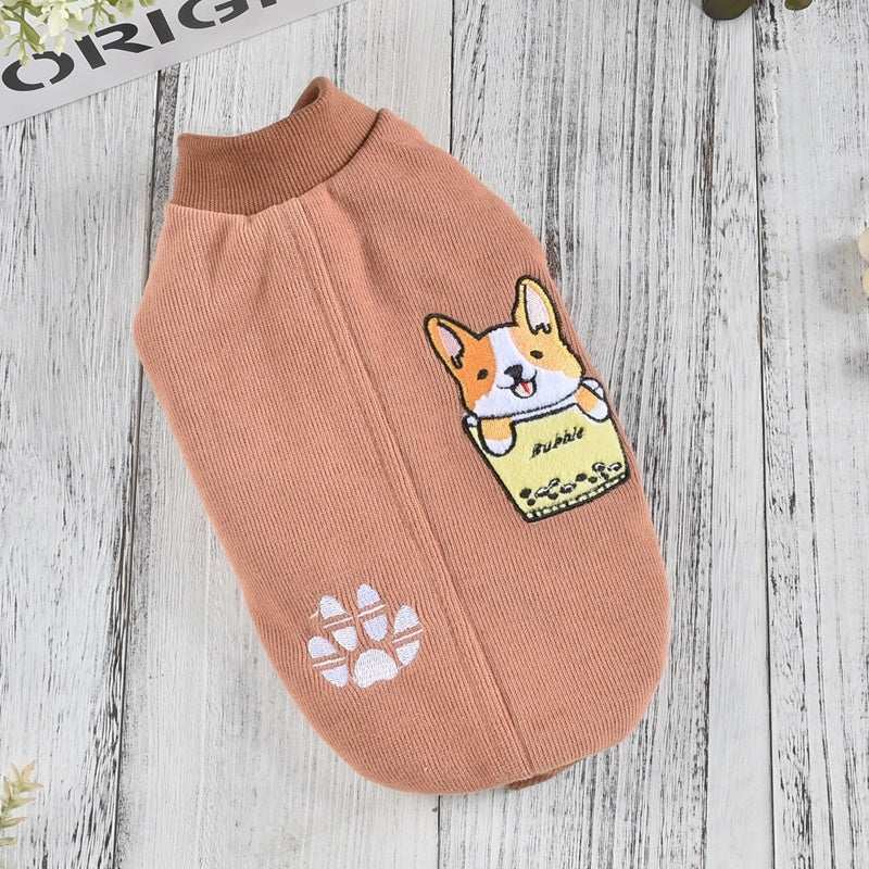 Padded Fleece Dog Sweater - "Bubble" Model 