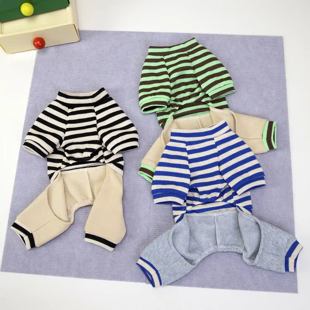 Tutina per Cani Robinson 4 Zampe - Pile a Righe Caldo