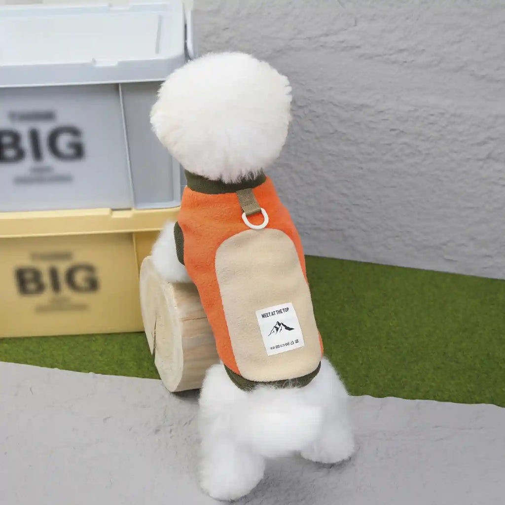 Felpa Cani Mountain Pile Sherpa Anello Pettorina Inverno