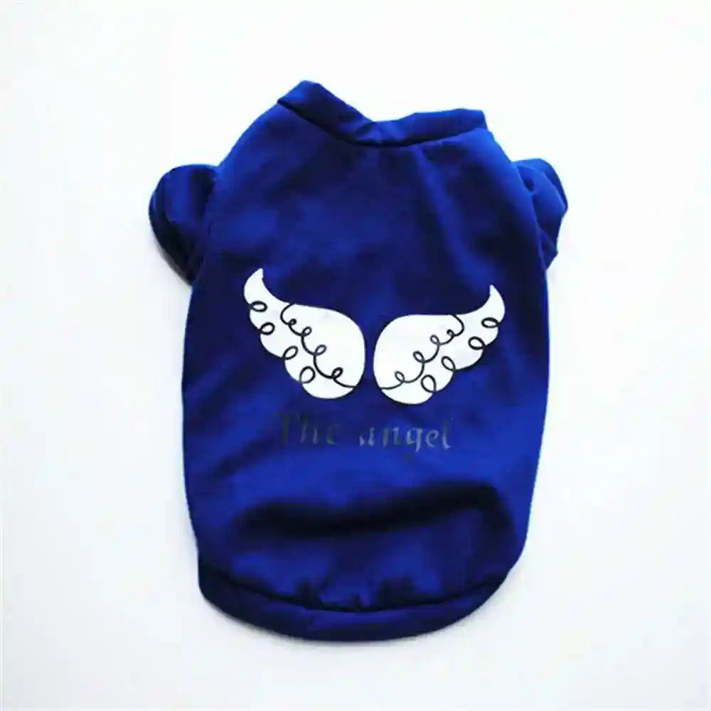 Maglietta per Cani "The Angel" in Cotone – Viola, Fucsia o Blu