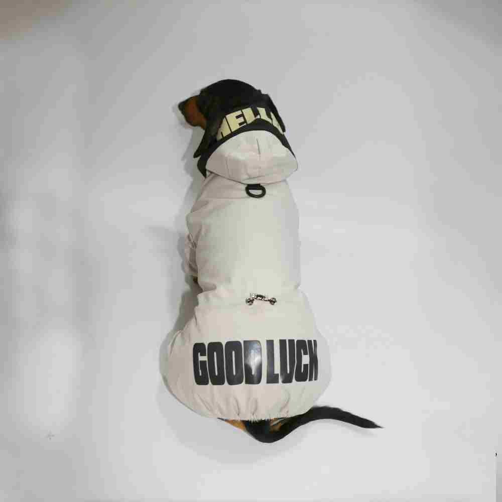 Impermeable para Teckel “Buena Suerte” – Caliente, Cómodo y Estiloso