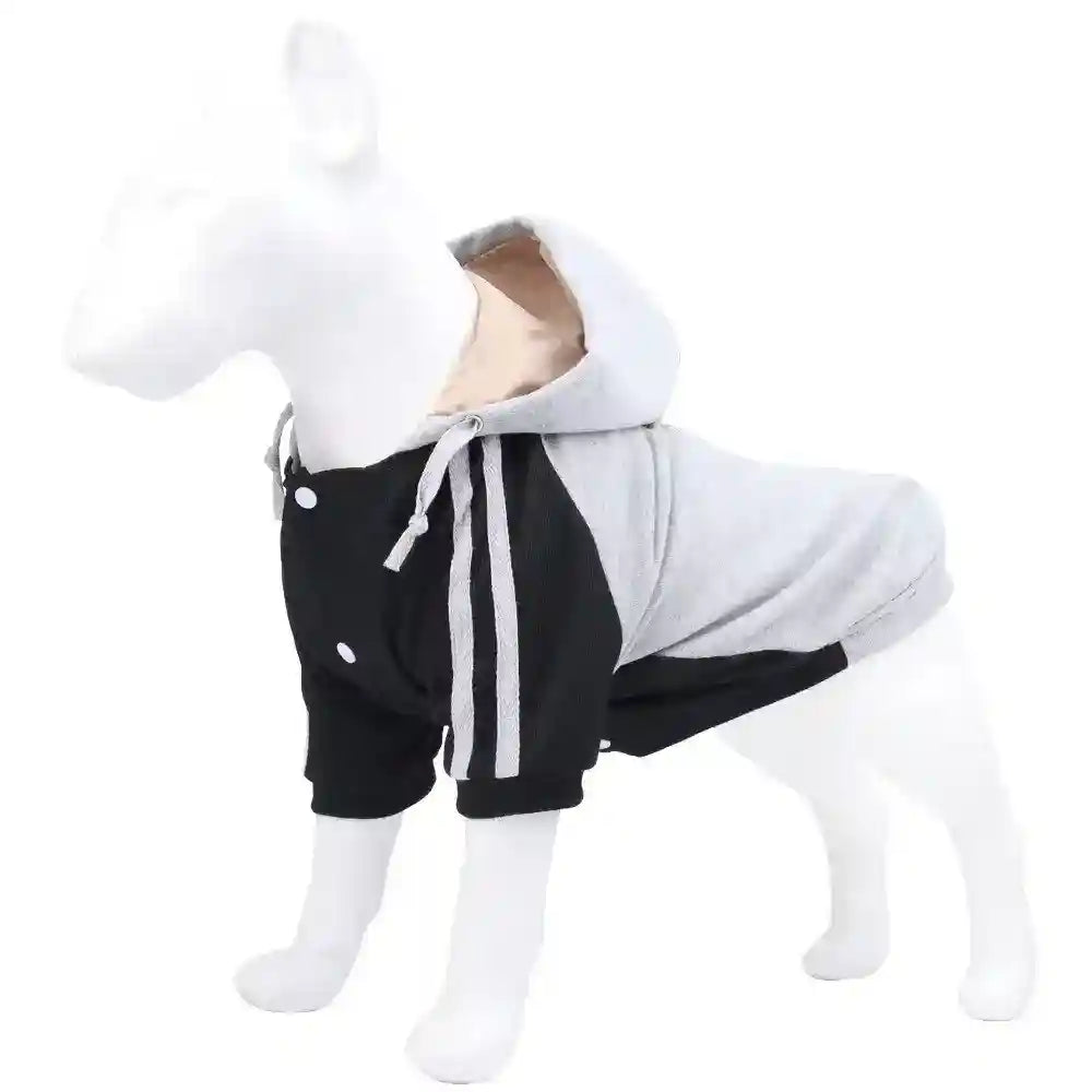 Felpa Cani Futura Cappuccio - Strisce Bianche Coulisse by Dog Moda