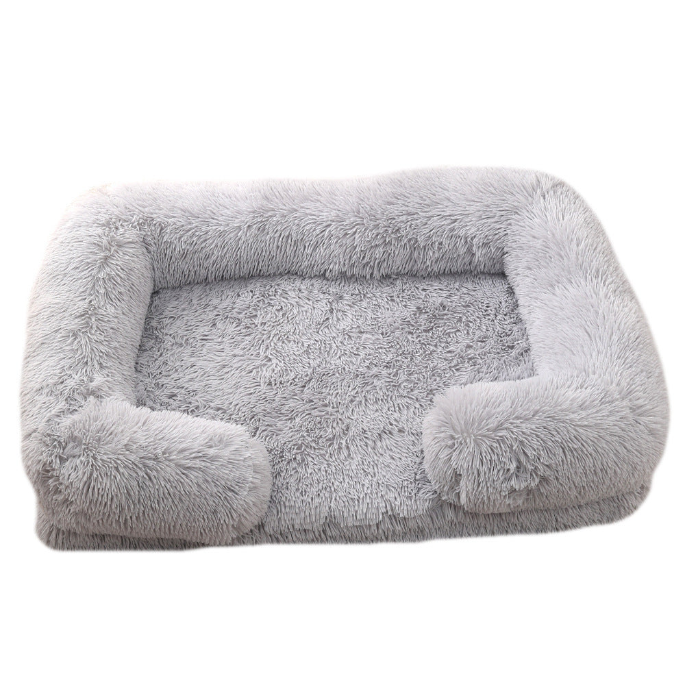 Flauschiges rechteckiges Hunde- und Katzenbett – Das perfekte Winternest