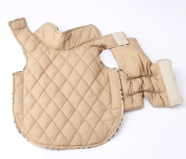 Cappotto per Cani Smanicato per Labrador Golden Retriver - Modello "Tartan" - Dog Moda