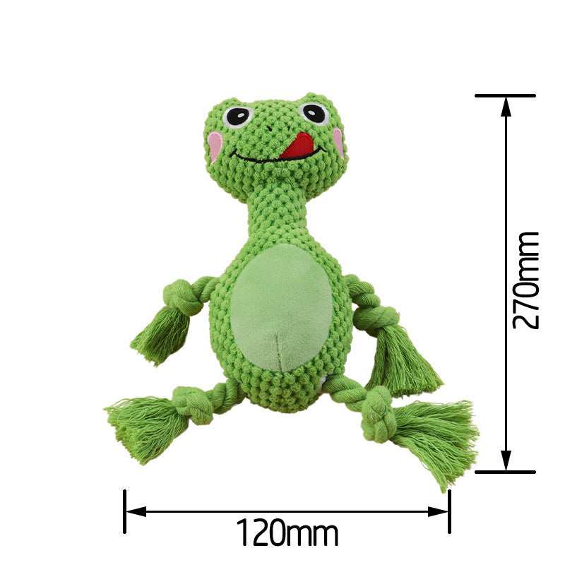 Dog Toy "Woof" - Rope and Plush Elephant or Snake