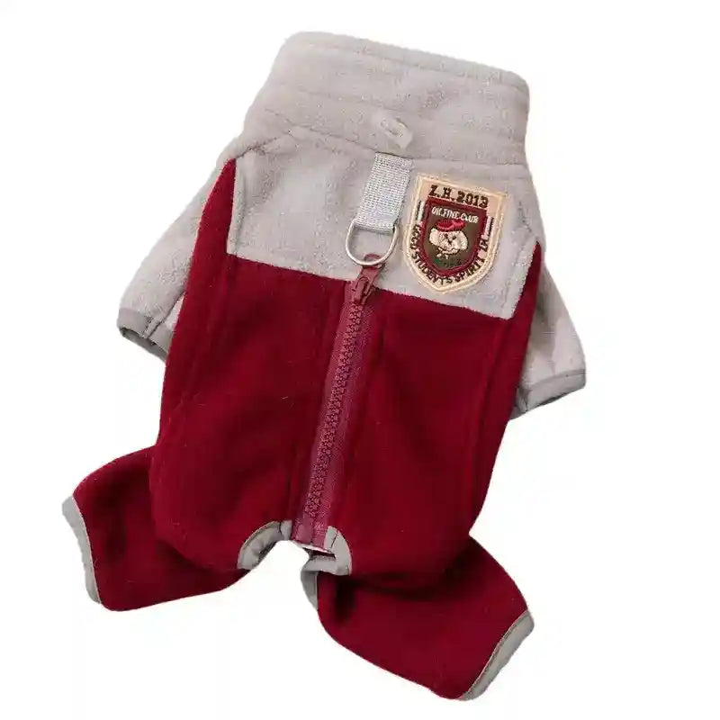 Abrigo de forro polar para perros Spirit con cremallera y anillo para correa