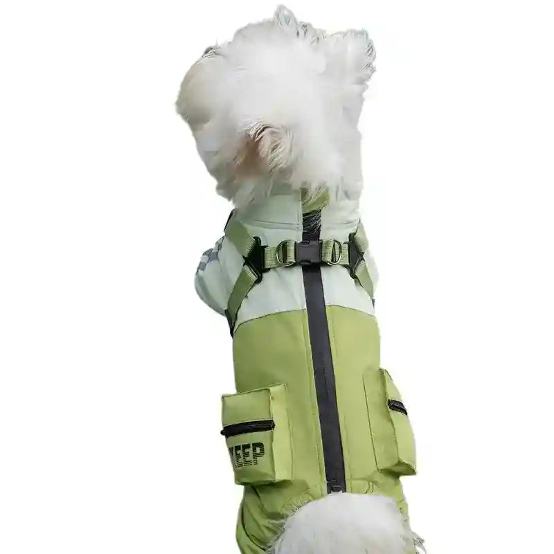 Mono impermeable para perros - Reflectante para exteriores acolchado