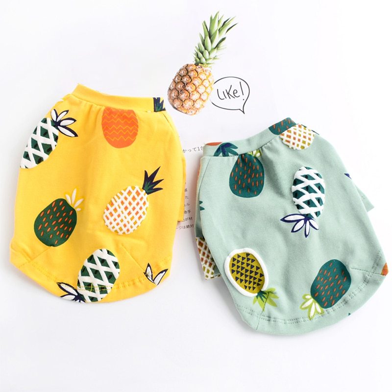 "Green Ananas" Colorful Dog T-Shirt
