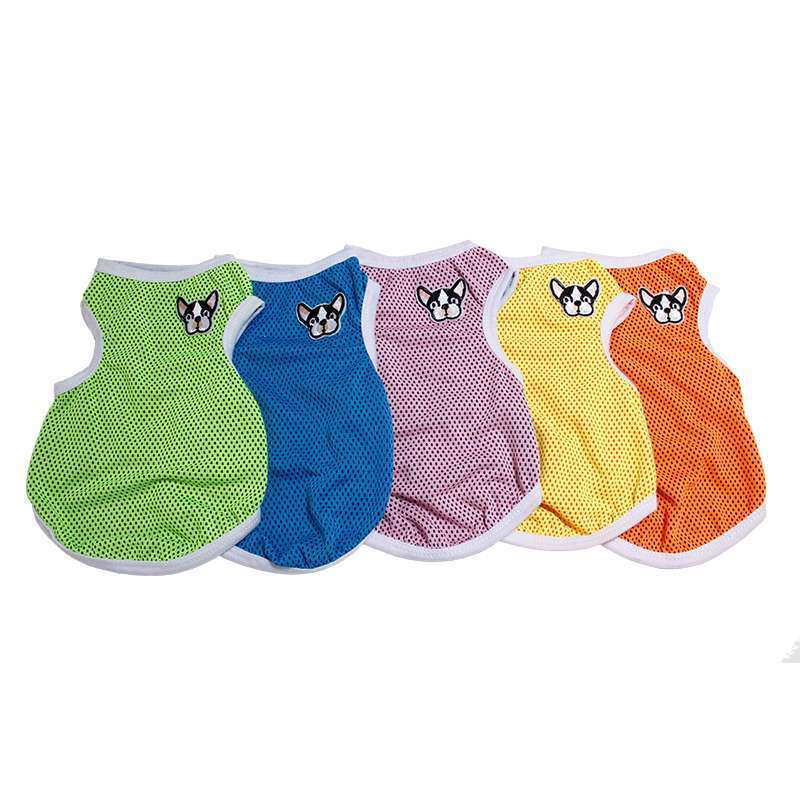 Breathable Dog Vest with "Bulldog" Embroidery