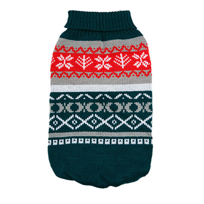 Dog sweater "Layla" with leaf motif and collar | DogModa
