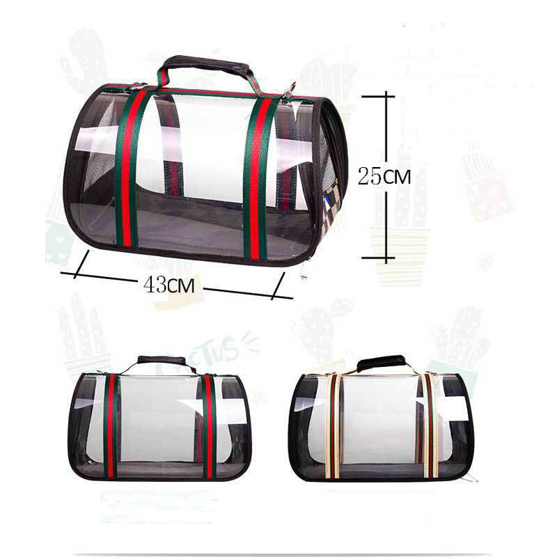 Transparent Pet Carrier for Dogs and Cats - Comfort and Control While Traveling 