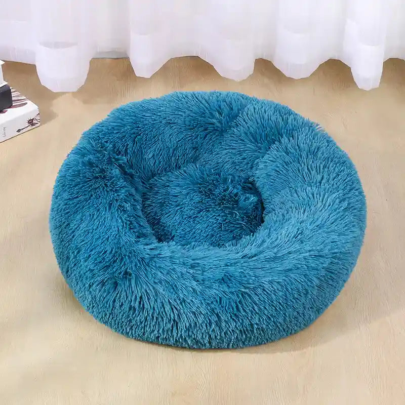 犬と猫用ドーナツ型リラックスベッド - リラックス効果付き