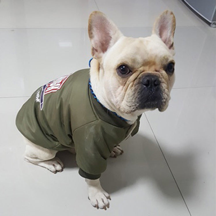 Cappotto per cani "Fly High" imbottito con pile e bottoni | DogModa