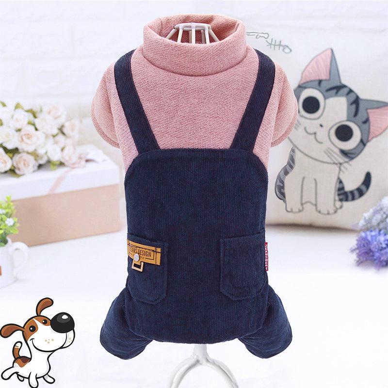 Tutina Cane 4 Zampe con Salopette in Cotone Elastico by Dog Moda