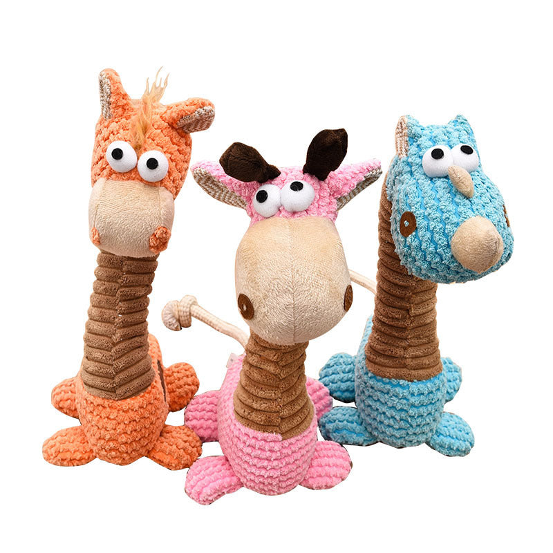 Elite "Giraffe" Cotton Plush Dog Toy