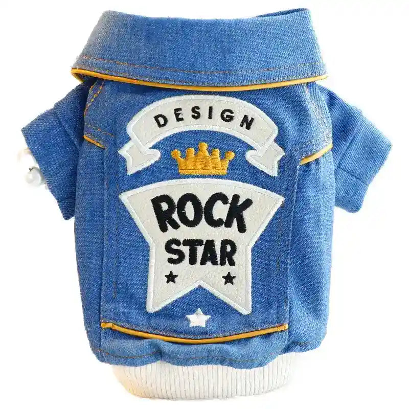Giacca Jeans per Cani Rock Star | Giaccone Cane Stile Rock by Dog Moda