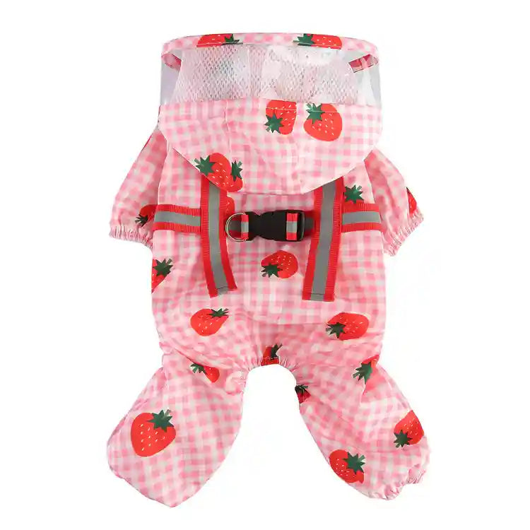 Impermeabile Cani con Pettorina e Cappuccio Integrati by Dog Moda
