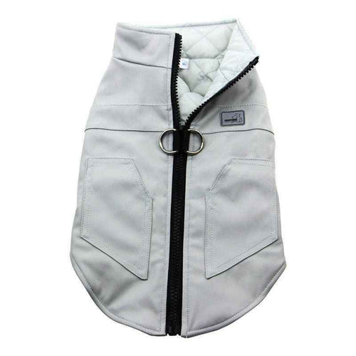 Manteau Imperméable Sans Manches pour Chiens "Alba" avec Zip et Anneau pour Harnais