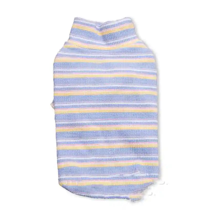 犬用ストライプシャツ - 通気性のある軽量コットン