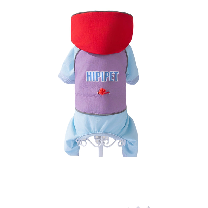 Cloud Style Dog Raincoat with Reflective Hood