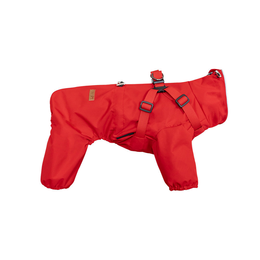 Impermeabile per Cani con Pettorina Riflettente "Playtime" Regolabile