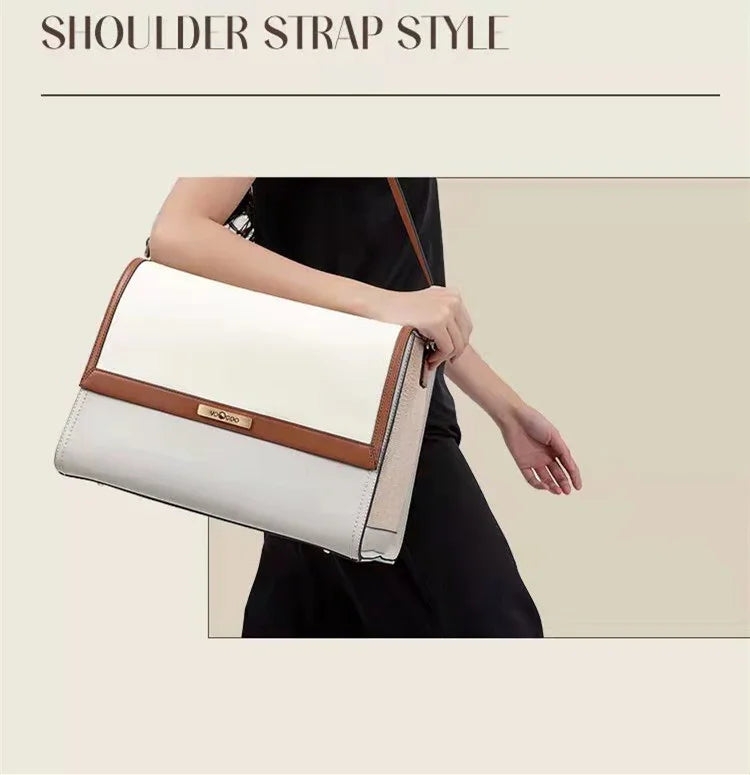 Premium ecologische leren draagtas met een enkele schouderriem