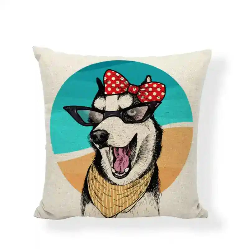 Fodera Cuscino Natalizia con Razze di Cani by Dog Moda